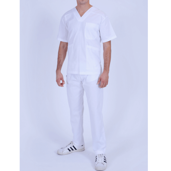 Scrub, Surgical, Medical Uniform for Men White Color